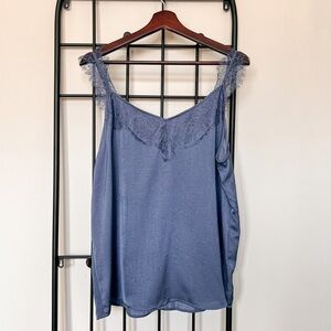 Maurice’s Sexy Dusty Blue Lace Tank Sz XL